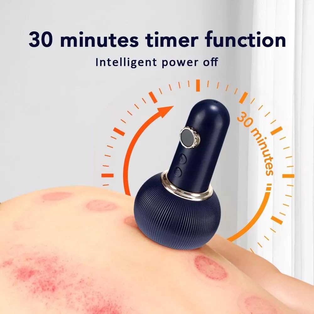 Smart Electric Vacuum Suction Scraping Therapy Massager – Adjustable Cupping Massage Device with Heat Therapy, Deep Tissue Relaxation & Muscle Recovery